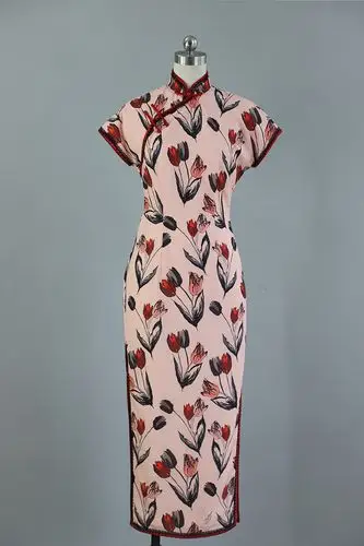 连肩袖旗袍传统