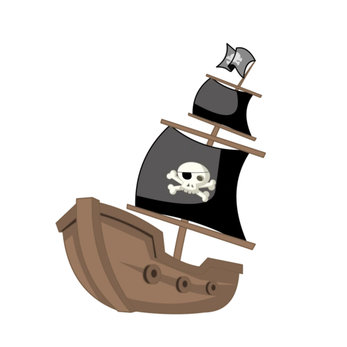 卡通海盗船