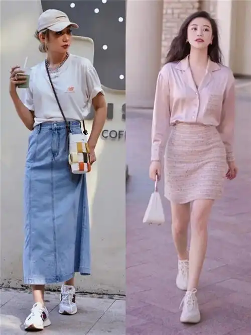 o个性化不烂大街裙摆太宽松的半身裙,搭配老爹鞋很容易显得土气,显矮
