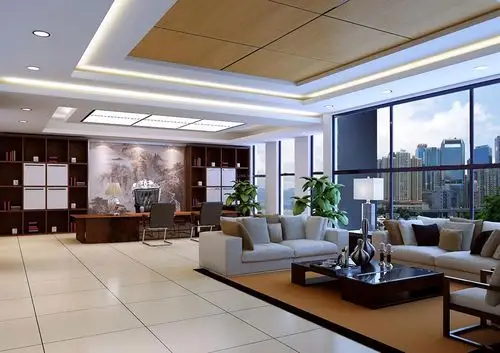 老板办公室布置效果图