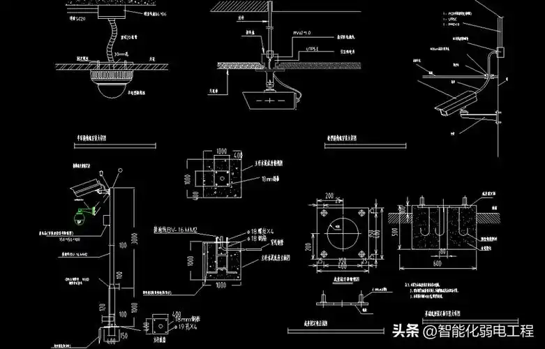 常用的一些智能化弱电工程系统大样图通用型cad图纸素材