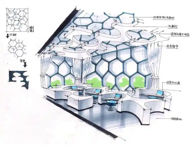 科技展厅手绘效果图片