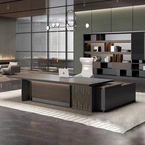 高档总裁大班台老板办公桌轻奢现代时尚高端大气经理老板办公家具