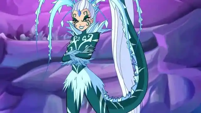 《魔法俏佳人》三个妖后和自己的动物融合了,真的好丑哦!