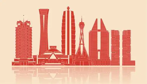 郑州城市剪纸矢量图