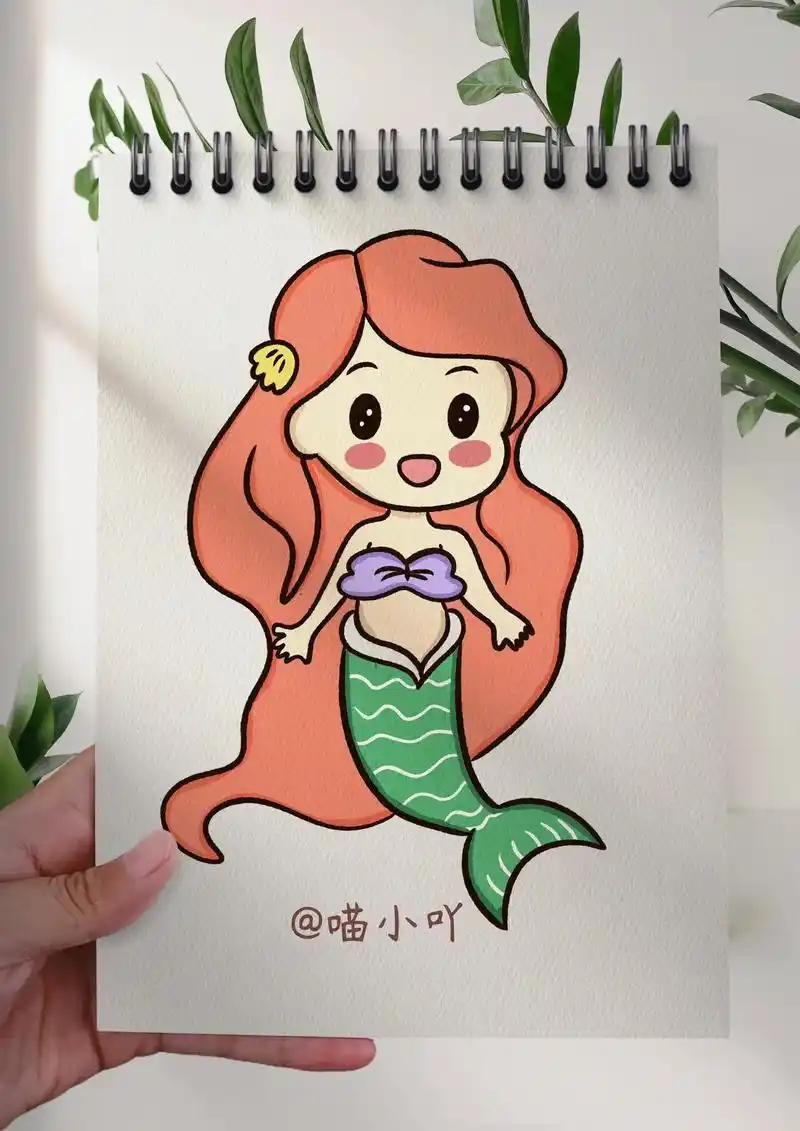 美人鱼简笔画.