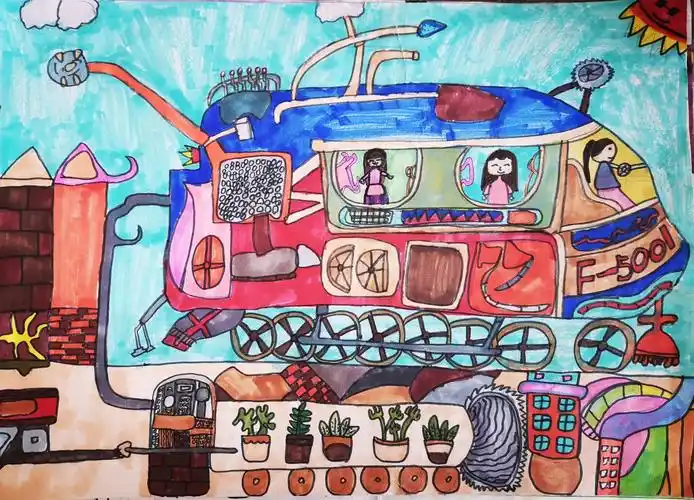 河头学校2019年北辰区青少年科技创新大赛科技画活动