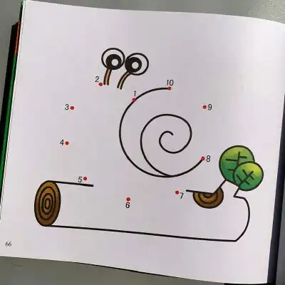 儿童数字连线画110203050宝宝幼儿园填涂色描点画线本学画画