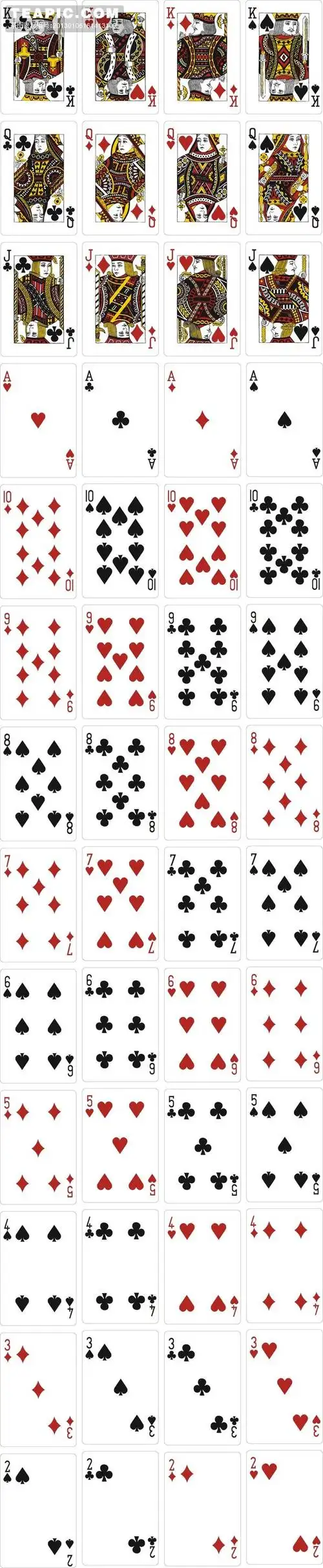 全套扑克牌#全套##扑克牌##红桃##黑桃##方板##梅花