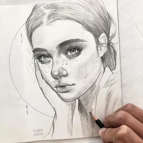 florianerb漂亮的人物素描铅笔画