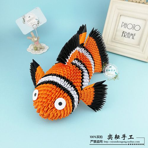 奕耘亲子课外作业创意立体作品展览小丑鱼三角插手工折纸材料包