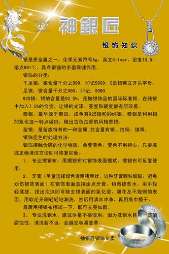 643海报印制海报展板素材946银饰店银饰知识宣传