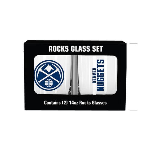 logo brands骑行装备|denver nuggets 14 oz two-pack rocks glass