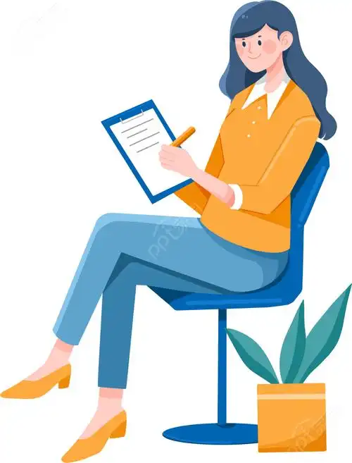 手绘商务职场办公记录女士图片透明免扣素材下载推荐