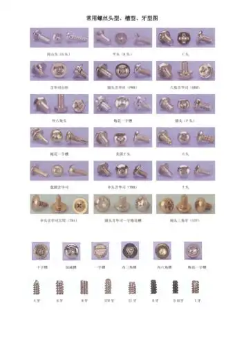 螺丝头型槽型牙型图