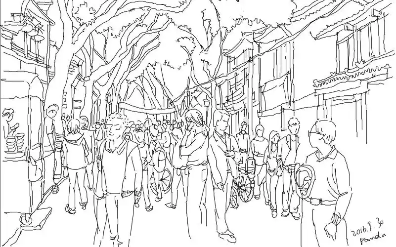 西安回民街首次板绘耶