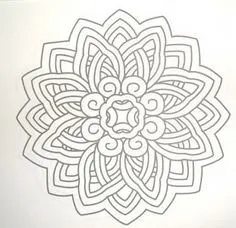 瓦当圆形对称图传统装饰纹样剪纸