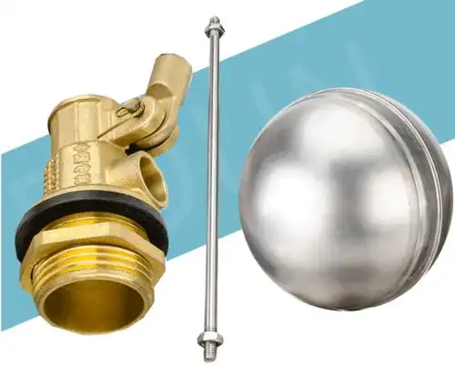 不锈钢浮球阀水箱水塔进水阀水位控制阀铜浮球开关液位控制器46分