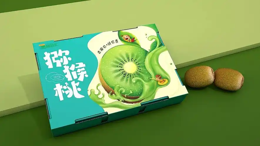 简约风猕猴桃礼盒包装设计