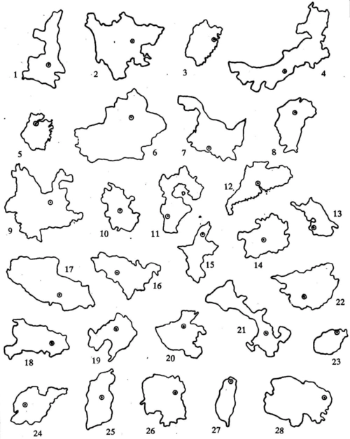 中国行政区划空白填图