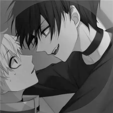 黑白兄弟头像一左一右动漫图片