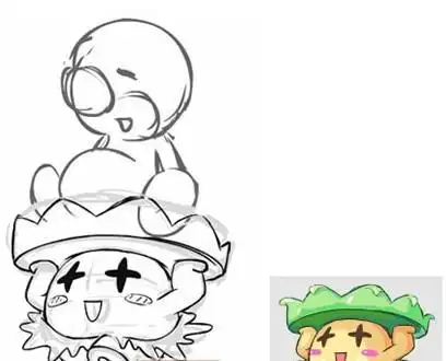 卡通摩尔简笔画