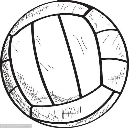 排球的草图