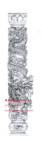 石雕龙柱图片_盘龙柱设计效果图