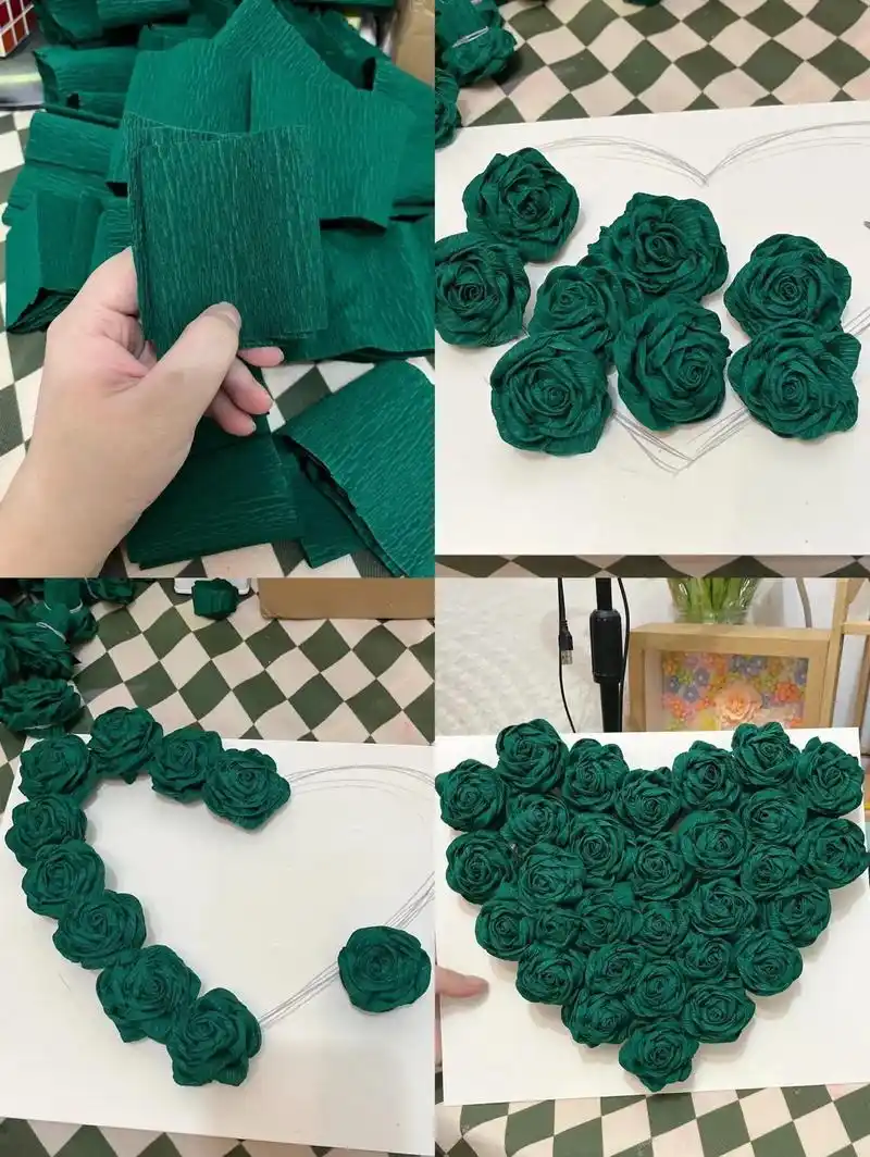 纸巾玫瑰学废了吗?我要教你们皱纹纸花了哦.#图文伙伴计划 不 - 抖音