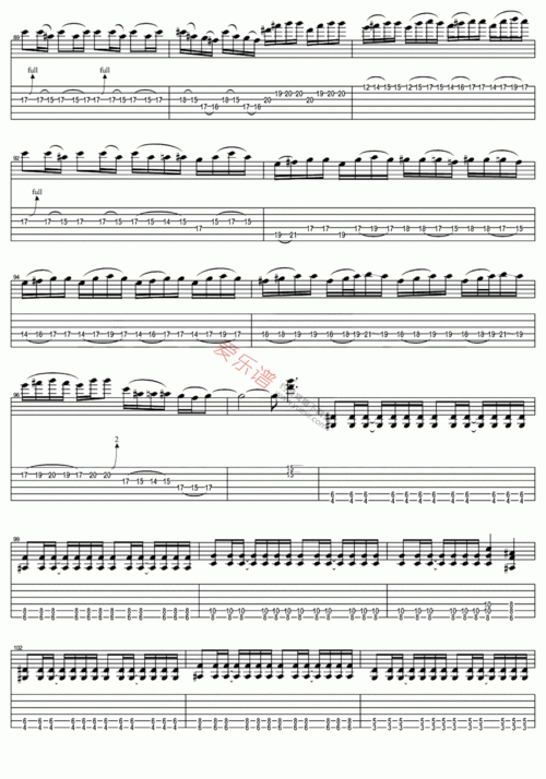 金属狂人吉他谱-beyond-指弹版高清六线谱图片谱