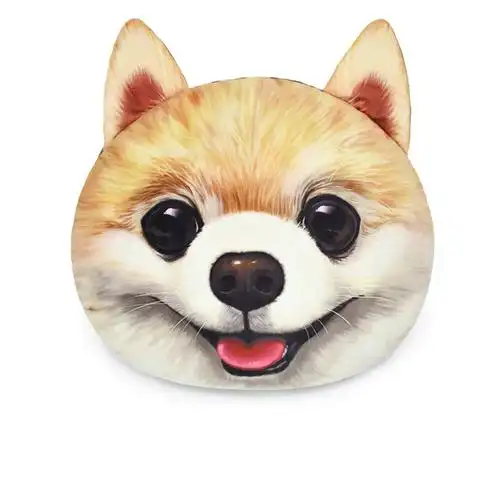 厂家批发新款卡通仿真狗头毛绒可拆洗双插手 防爆暖手宝暖水袋