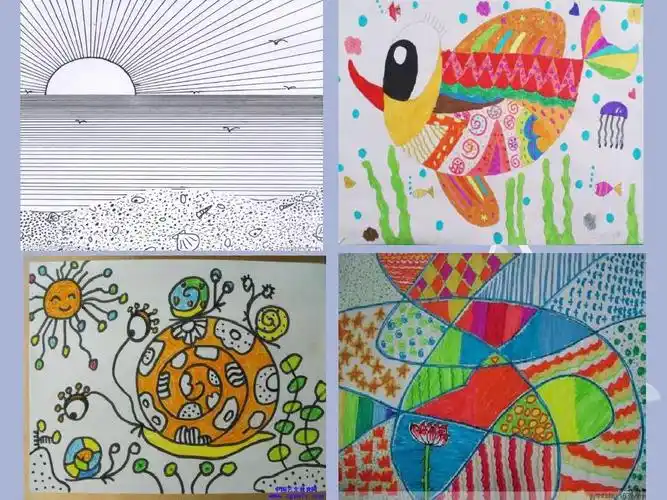 二年级美术下册《点,线,面》