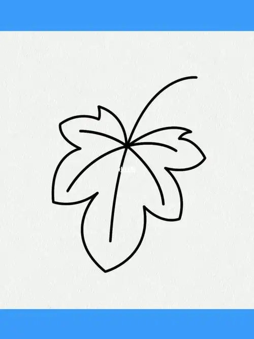 用1和弧线画树叶,很简单_简笔画_育儿经验_绘画_树叶_兴趣爱好_绘画