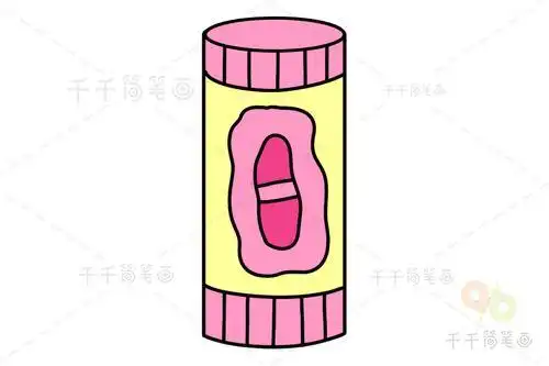 双面胶简笔画卡通