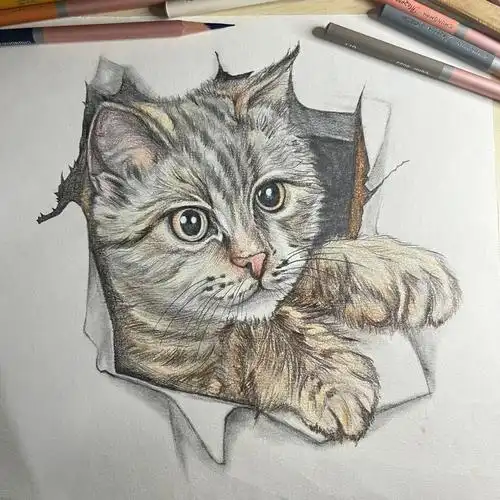 彩铅猫