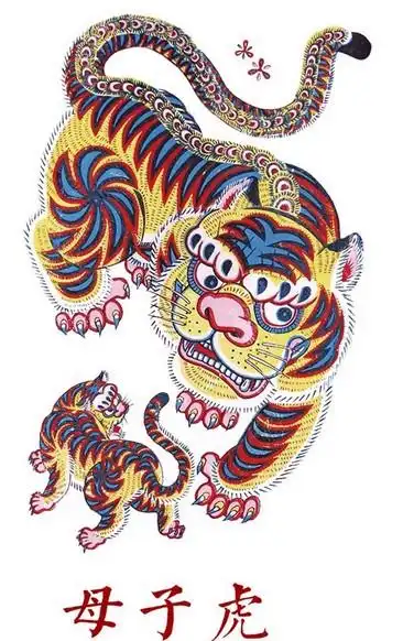 手绘虎图腾_图品汇