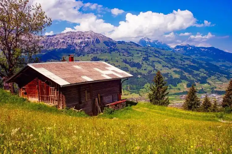 木头, 谷仓, 房子, 风景, 农村, 自然, 草, 天空, 小屋