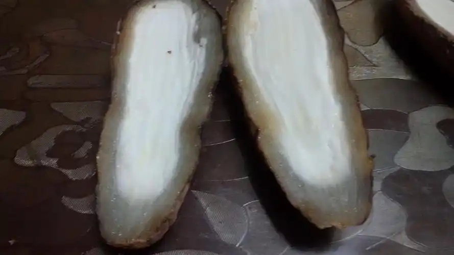 保健养生生活常识 买来的新鲜天麻发霉了,切开长这样,看看这样还能吃