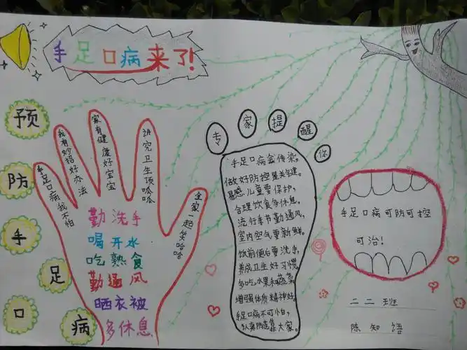 16楼 预防手足口病手抄报
