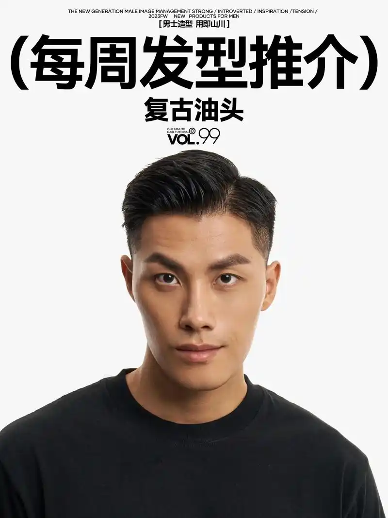 本期推荐一款硬朗有型的「复古油头」;这 - 抖音
