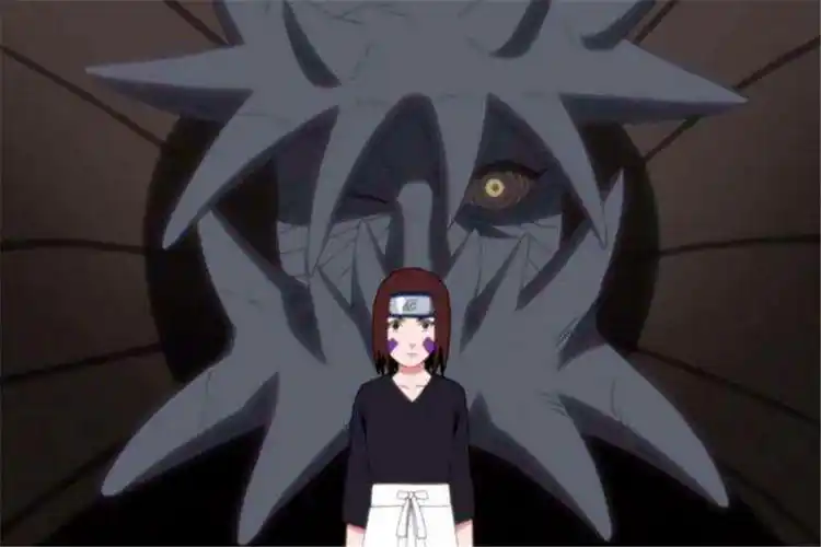 布满蓝色查克拉火焰和黑色纹理的猫妖二尾又旅是尾兽中非常帅气的一个