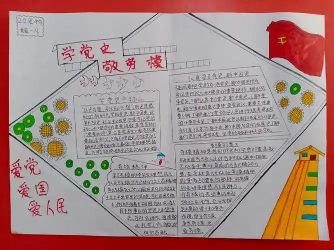 小学生学党史手抄报小学生手抄报