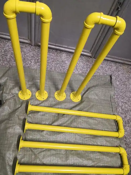 复古工业风铁艺水管楼梯 扶手家用酒吧u型楼梯阁楼护栏阳台围栏