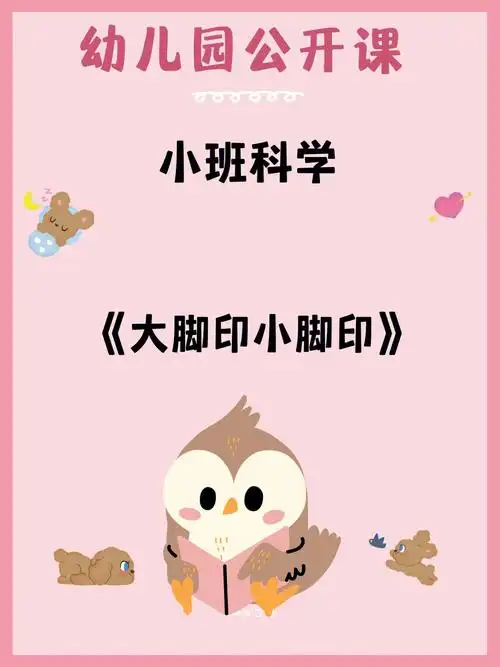 幼儿园公开课小班科学大脚印小脚印