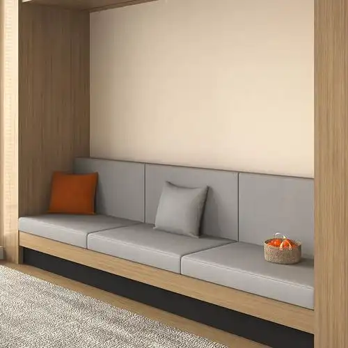 纾芙卡座软包坐垫靠背一体椰棕乳胶沙发垫定做鞋柜玄关椅子垫定制