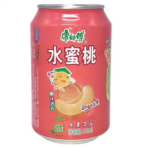 康师傅饮料310ml6罐装冰红茶酸梅汤冰糖雪梨橙芒果水蜜桃口味随机
