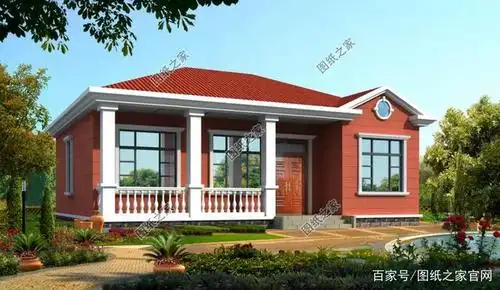 农村自建房三室一厅图,家庭人口不多的首选