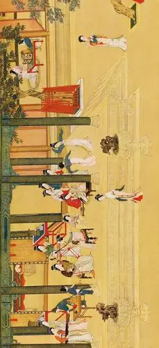 分享| 中国画手卷临摹范本——仇英 · 汉宫春晓图