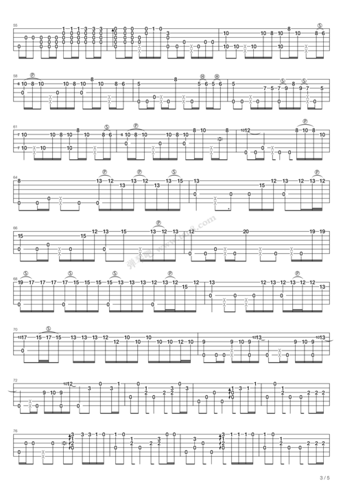 吉他谱novemberrain指弹版郑成河