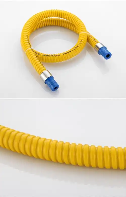 曦筱茵家用铠装防爆燃气管煤气管双插口天然气管液化气管罐连接燃气灶